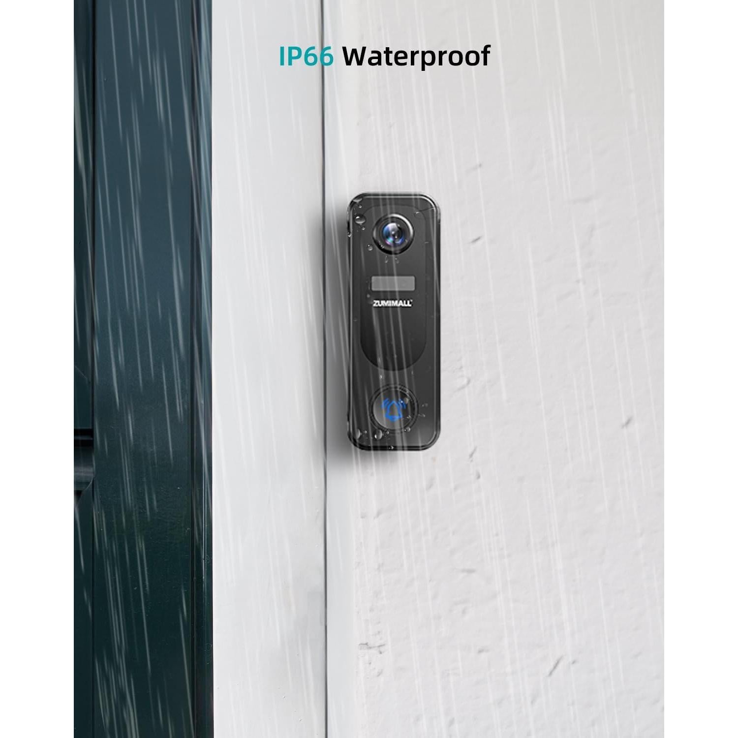 Cámara de Timbre Inalámbrica ZUMIMALL P8 2K con Audio Bidireccional