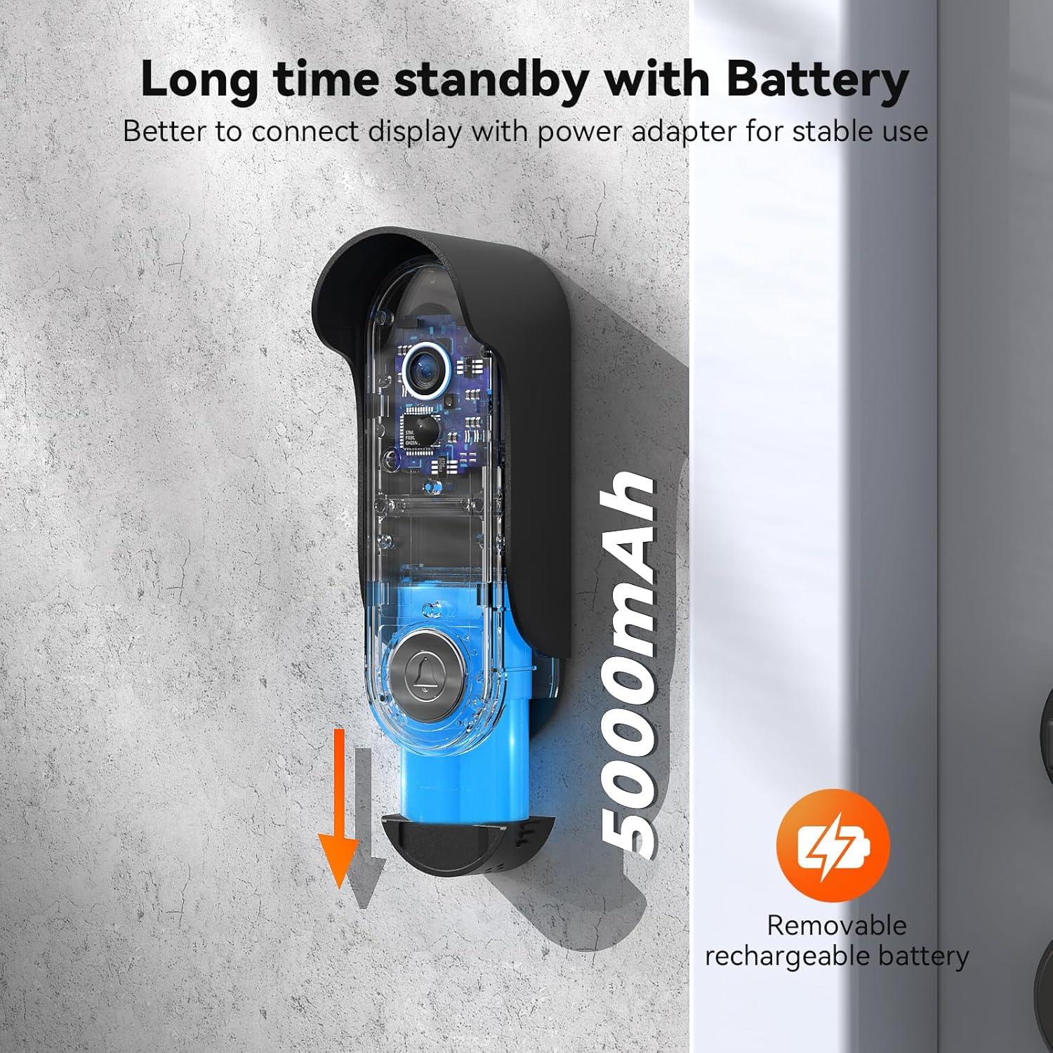 Timbre de Video Inalámbrico TMEZON 1080P con Monitor 7"