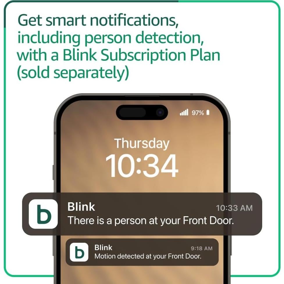 All-new Blink Video Doorbell + Outdoor 4 – Wireless smart security cameras, head-to-toe HD view, two-year battery life. Sync Module Core included – 1 camera system + Video Doorbell