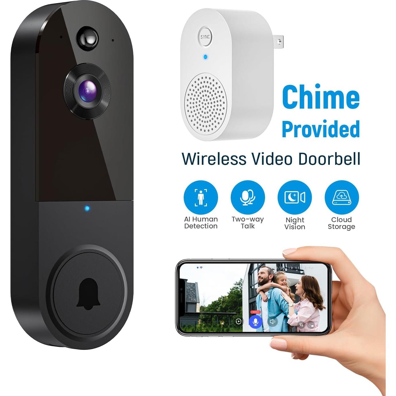 Cámara Timbre Video 1080p Inalámbrica CONVERGE T50