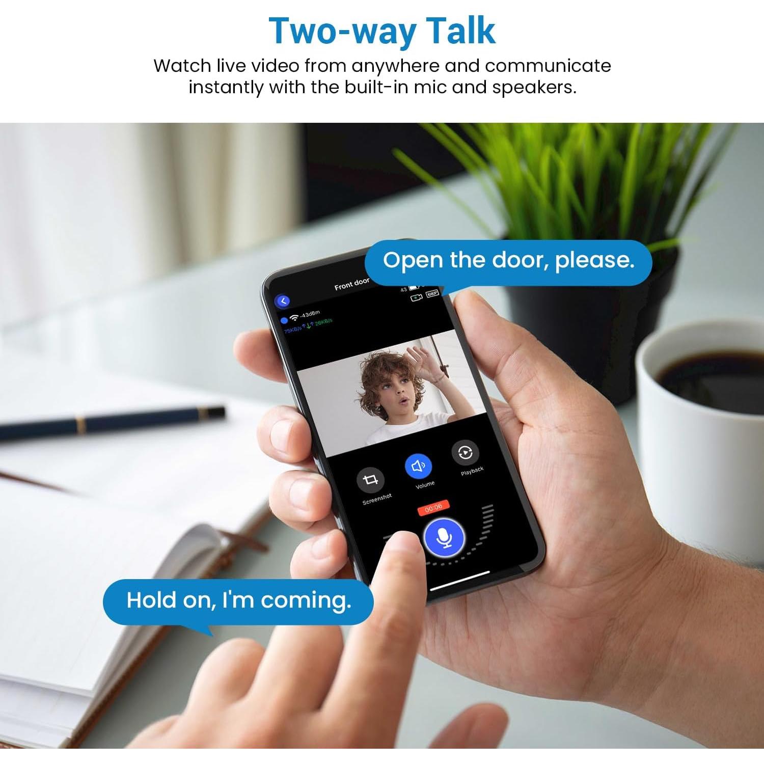 Cámara Timbre Video 1080p Inalámbrica CONVERGE T50