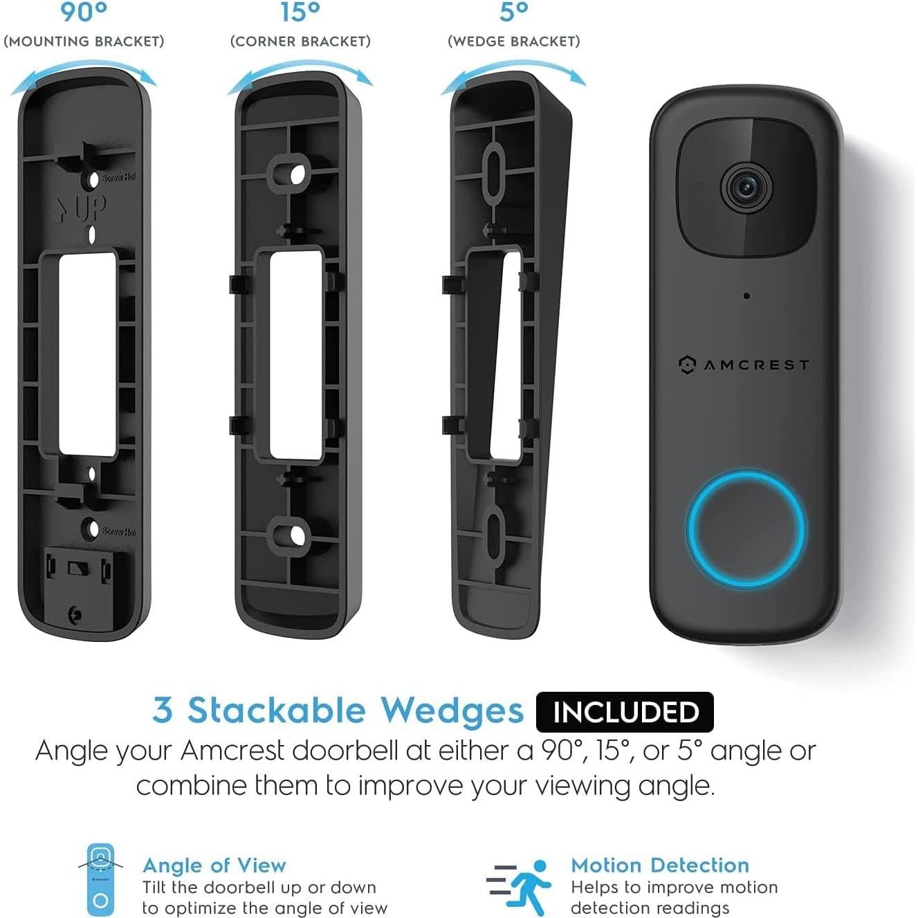 Cámara Timbre Video Amcrest AD410 4MP WiFi Detección AI IP65