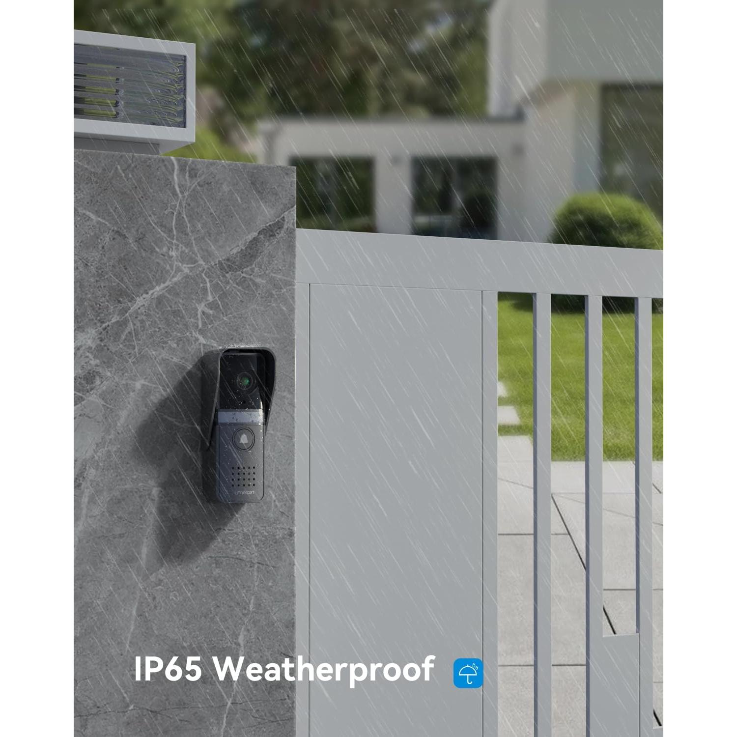 TMEZON Timbre de Video 7" HD con Monitor y Cámara IP67