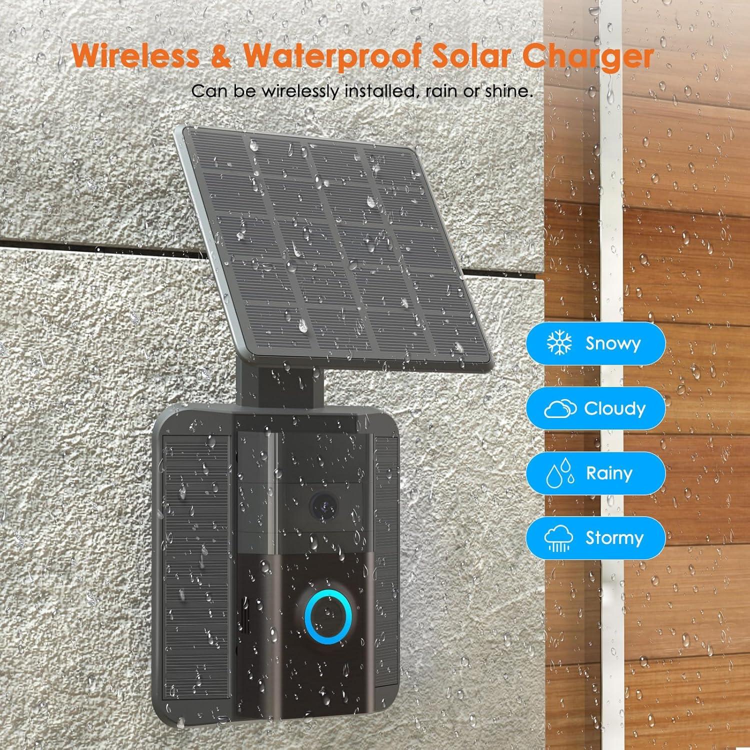 Cargador Solar QIBOX para Timbre de Video Ring 2020 - 2.9W