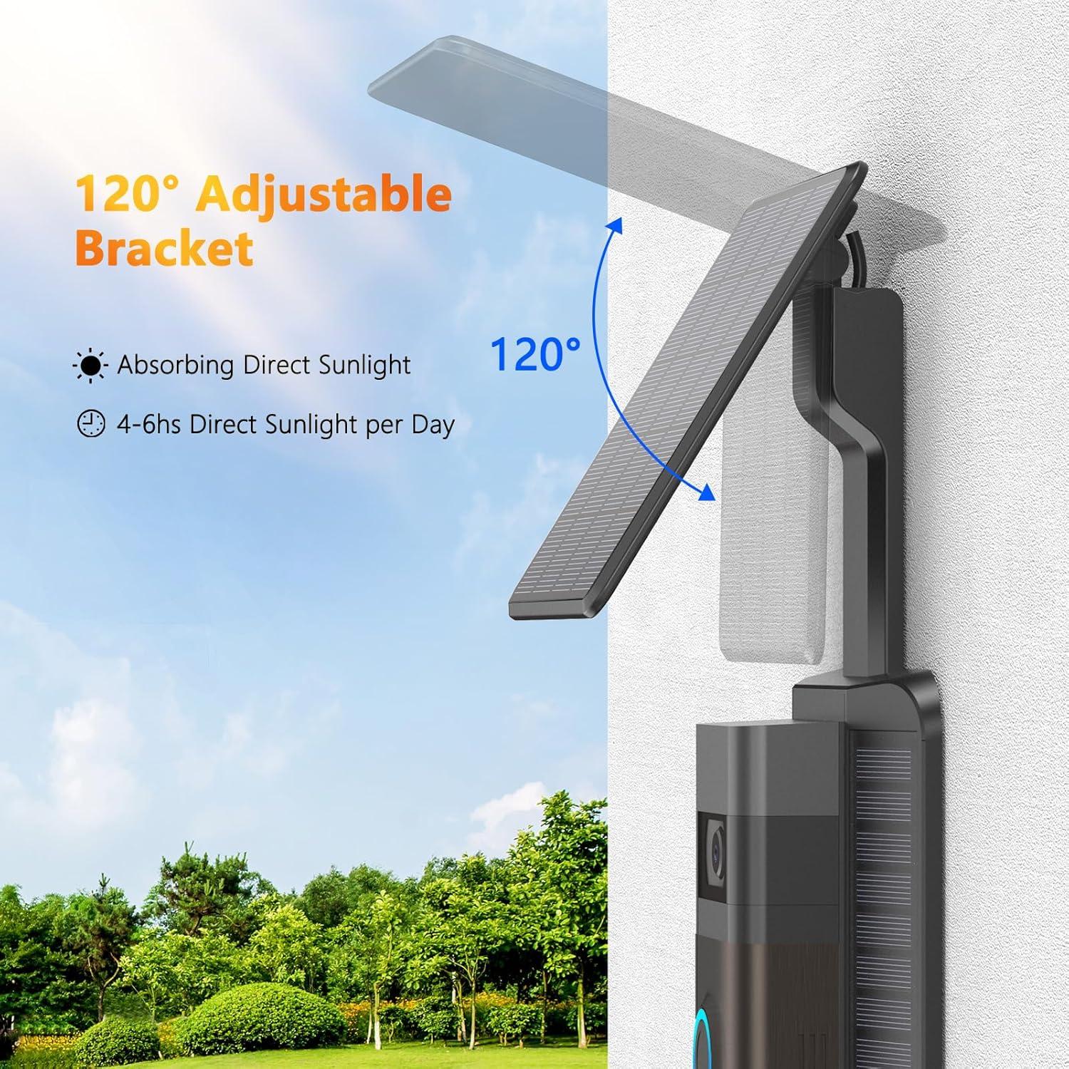 Cargador Solar QIBOX para Timbre de Video Ring 2020 - 2.9W