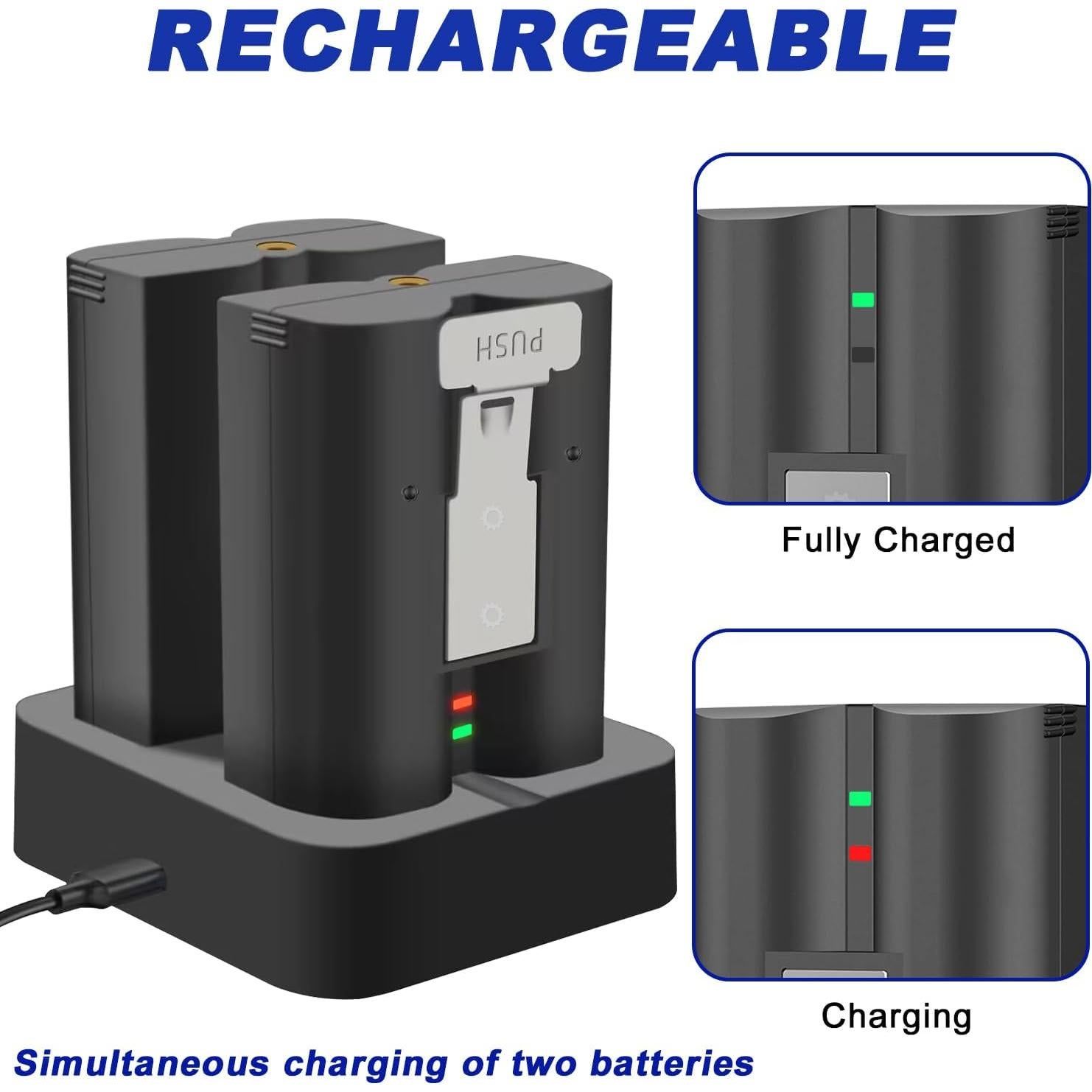 Batería de Reemplazo Li-ion 6040mAh para Timbre Ring 2/3/4 - Paquete de 2