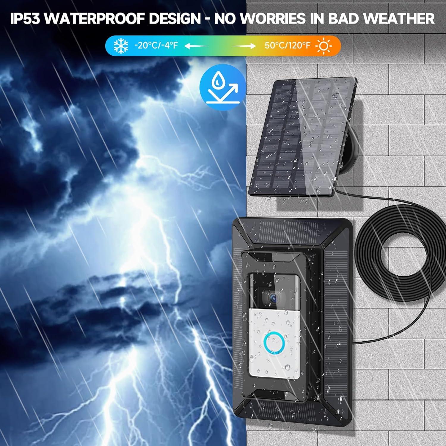 Cargador Solar 6W para Timbre Ring - TagRecove, 2-en-1