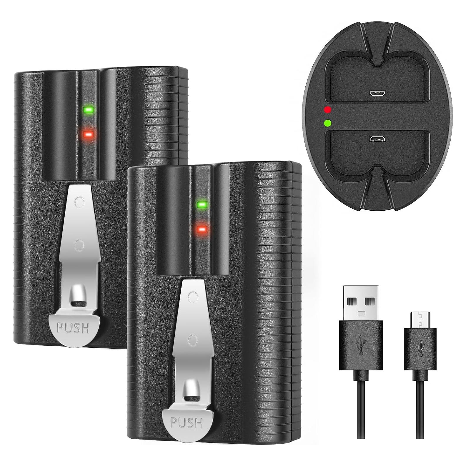 2 Baterías Recargables Litio-Ion QuasuHaven 6040mAh para Ring