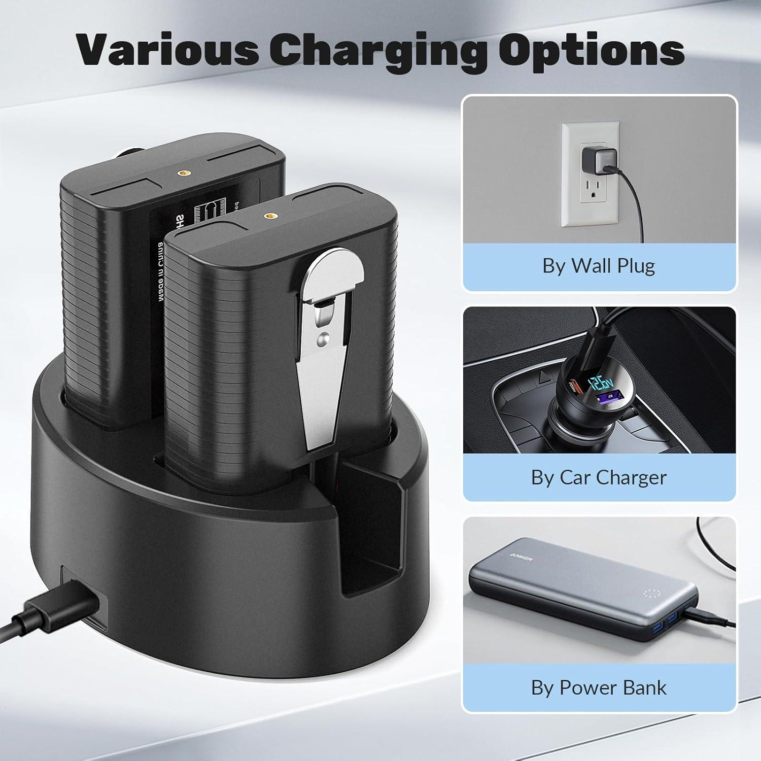 2 Baterías Recargables Litio-Ion QuasuHaven 6040mAh para Ring