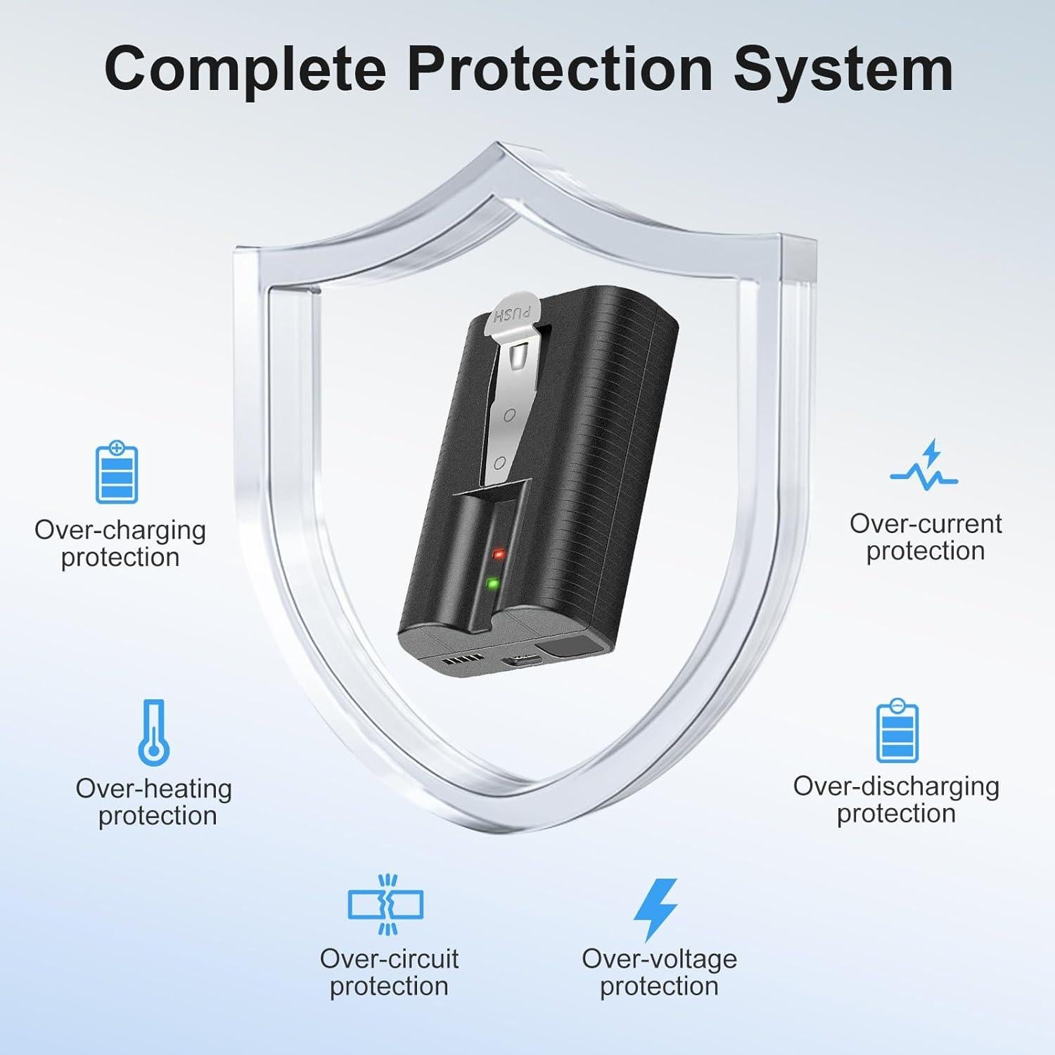 2 Baterías Recargables Litio-Ion QuasuHaven 6040mAh para Ring
