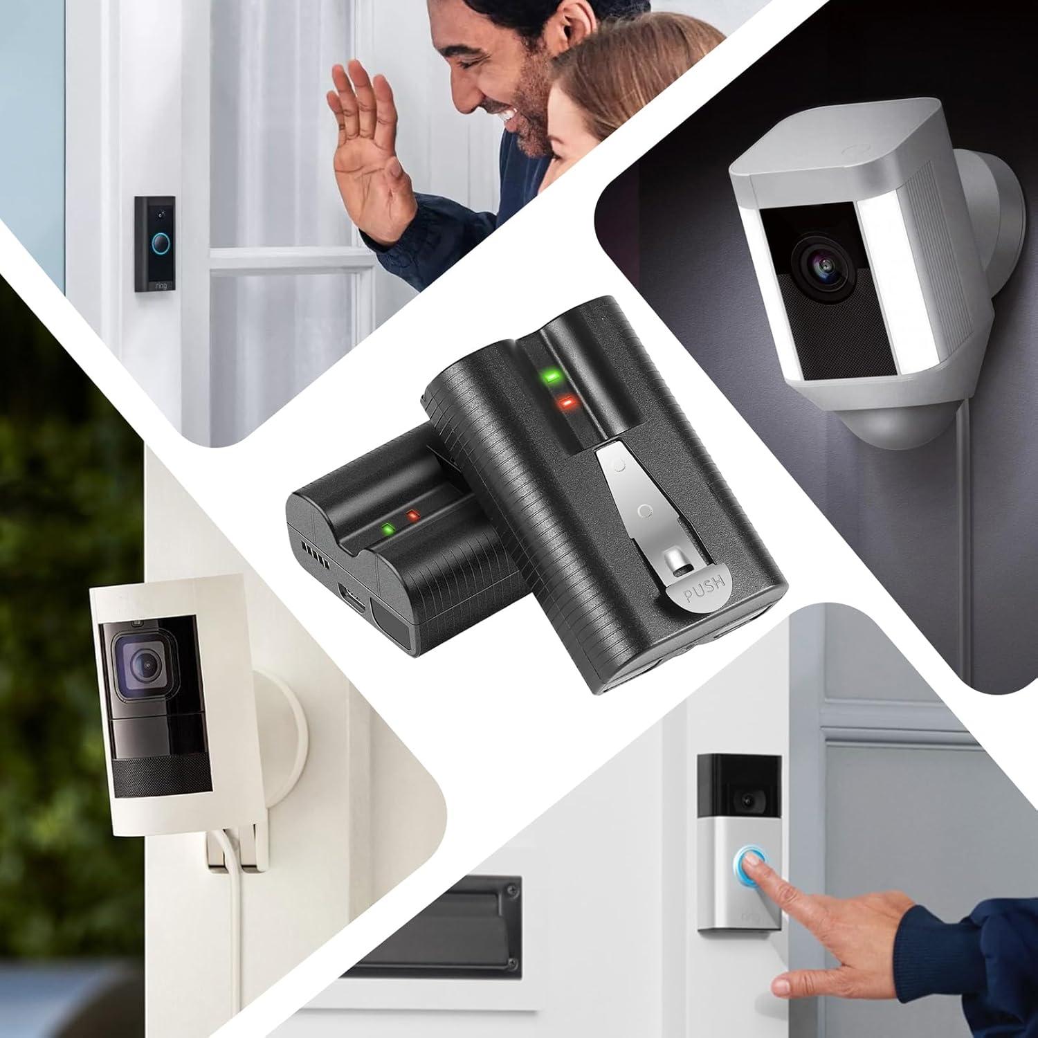 2 Baterías Recargables Litio-Ion QuasuHaven 6040mAh para Ring