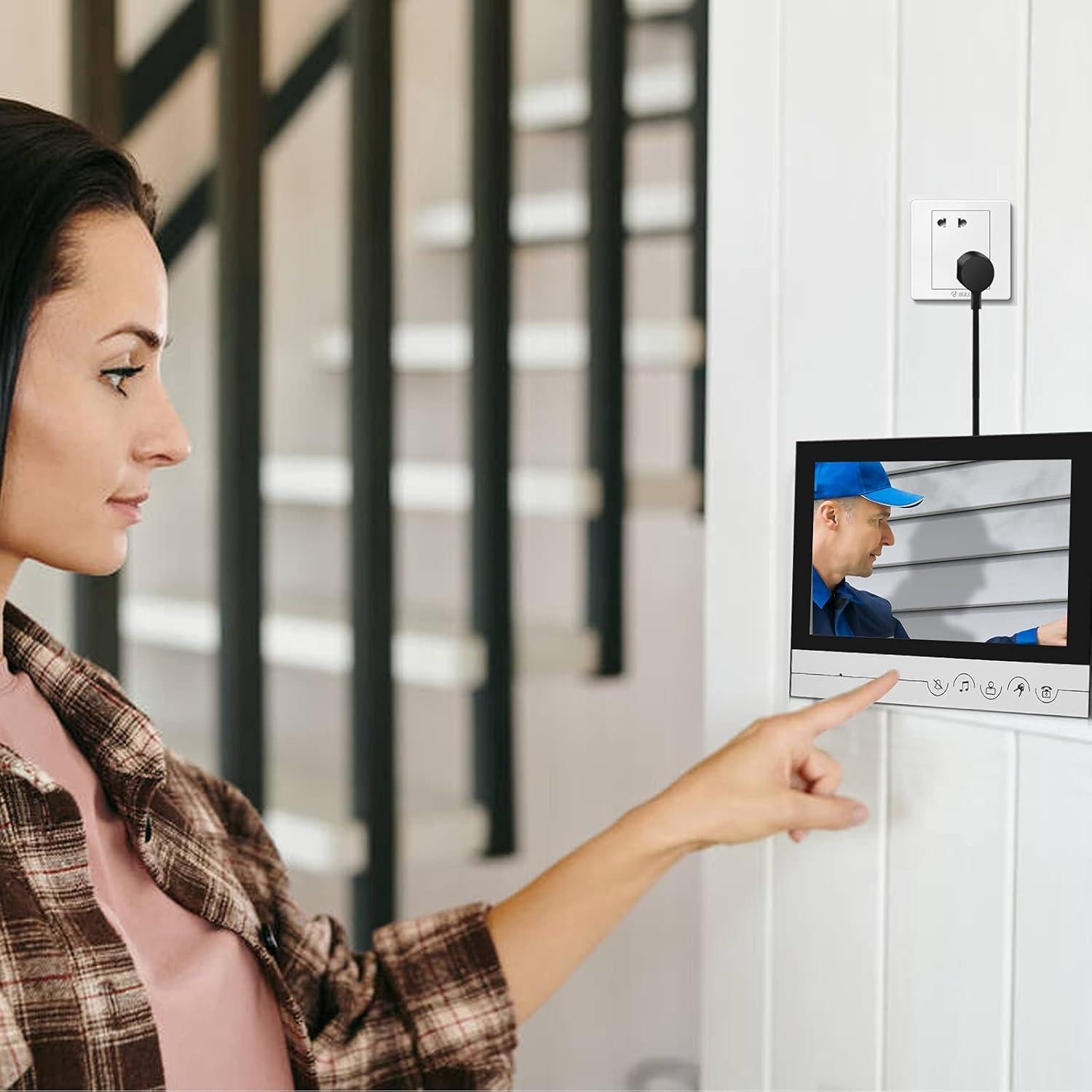 Intercomunicador de Video por Cable WOLILIWO 9" HD con Cámara