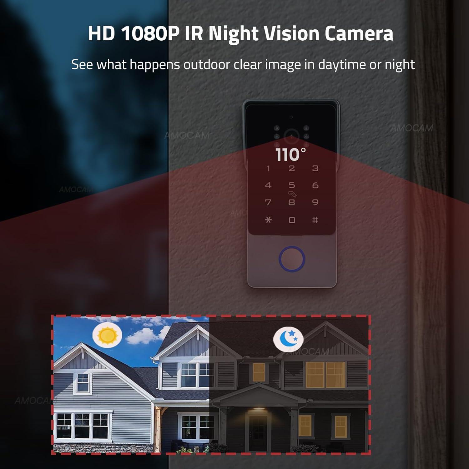 Intercomunicador de Video AMOCAM 7" 1080P WiFi 2 Hilos