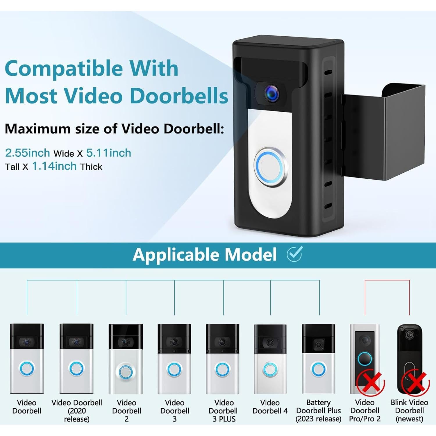 Soporte Montaje Timbre de Video Antirrobo KIMILAR 2024