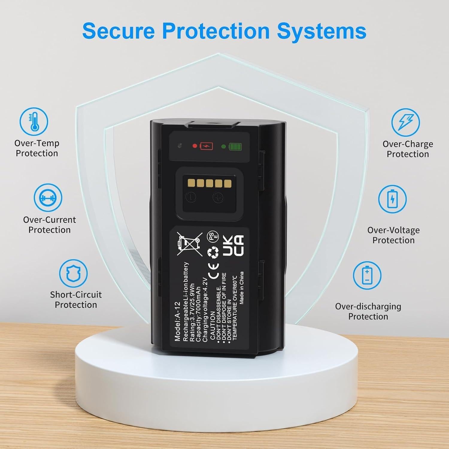 Batería Recargable Egoway 7000mAh para Timbre Arlo AVD2001