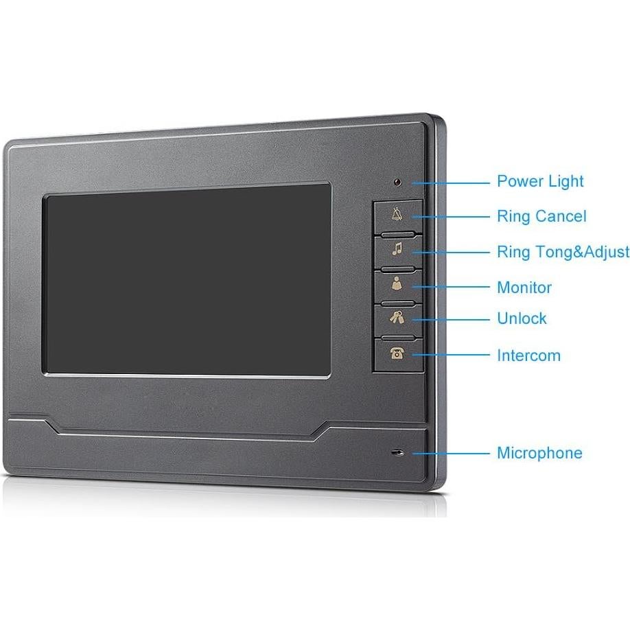 Intercomunicador de Video AMOCAM 7" HD con Timbre y Desbloqueo