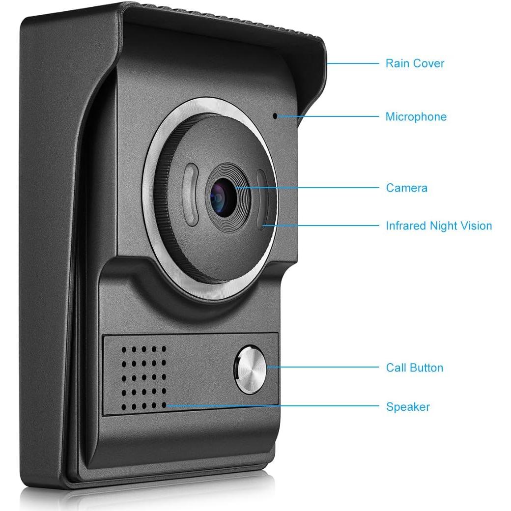 Intercomunicador de Video AMOCAM 7" HD con Timbre y Desbloqueo