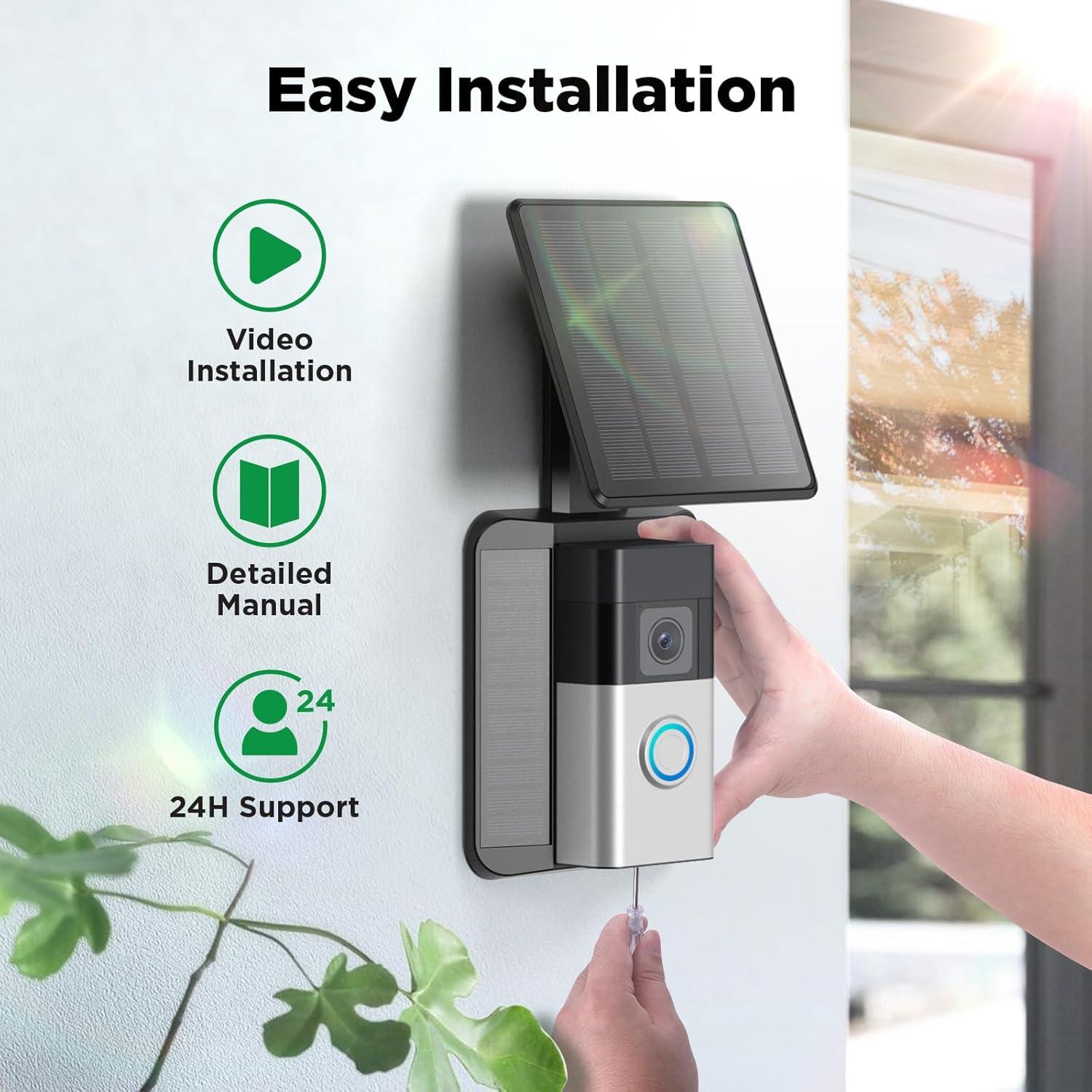 Cargador Solar QIBOX USB-C para Timbre de Batería 2024