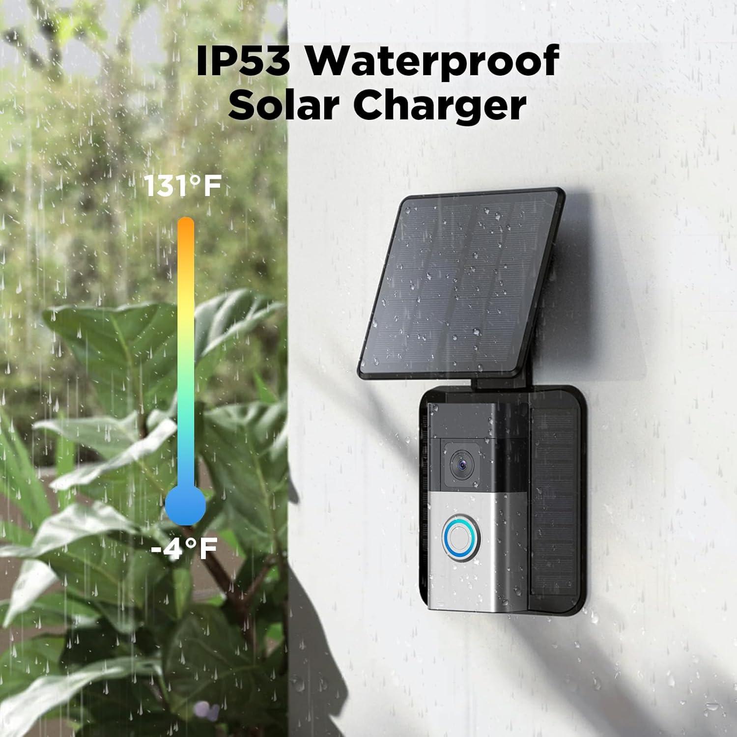 Cargador Solar QIBOX USB-C para Timbre de Batería 2024