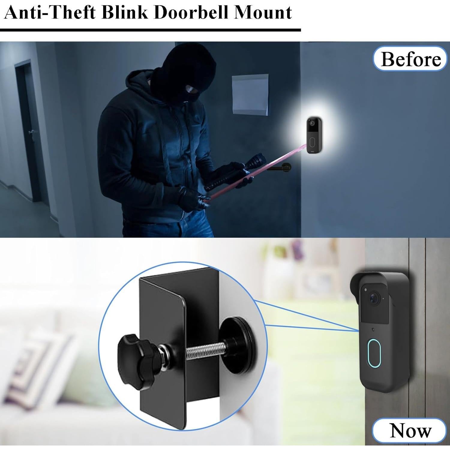 Soporte Antirrobo para Timbre Blink Video Fieybirt Negro