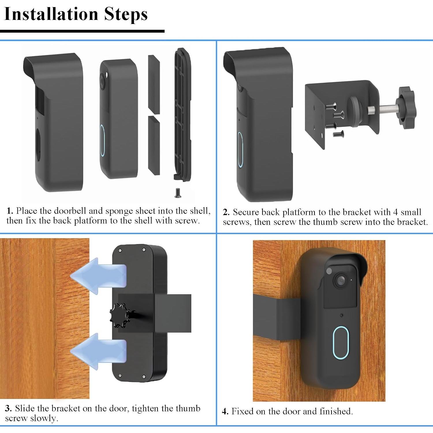 Soporte Antirrobo para Timbre Blink Video Fieybirt Negro