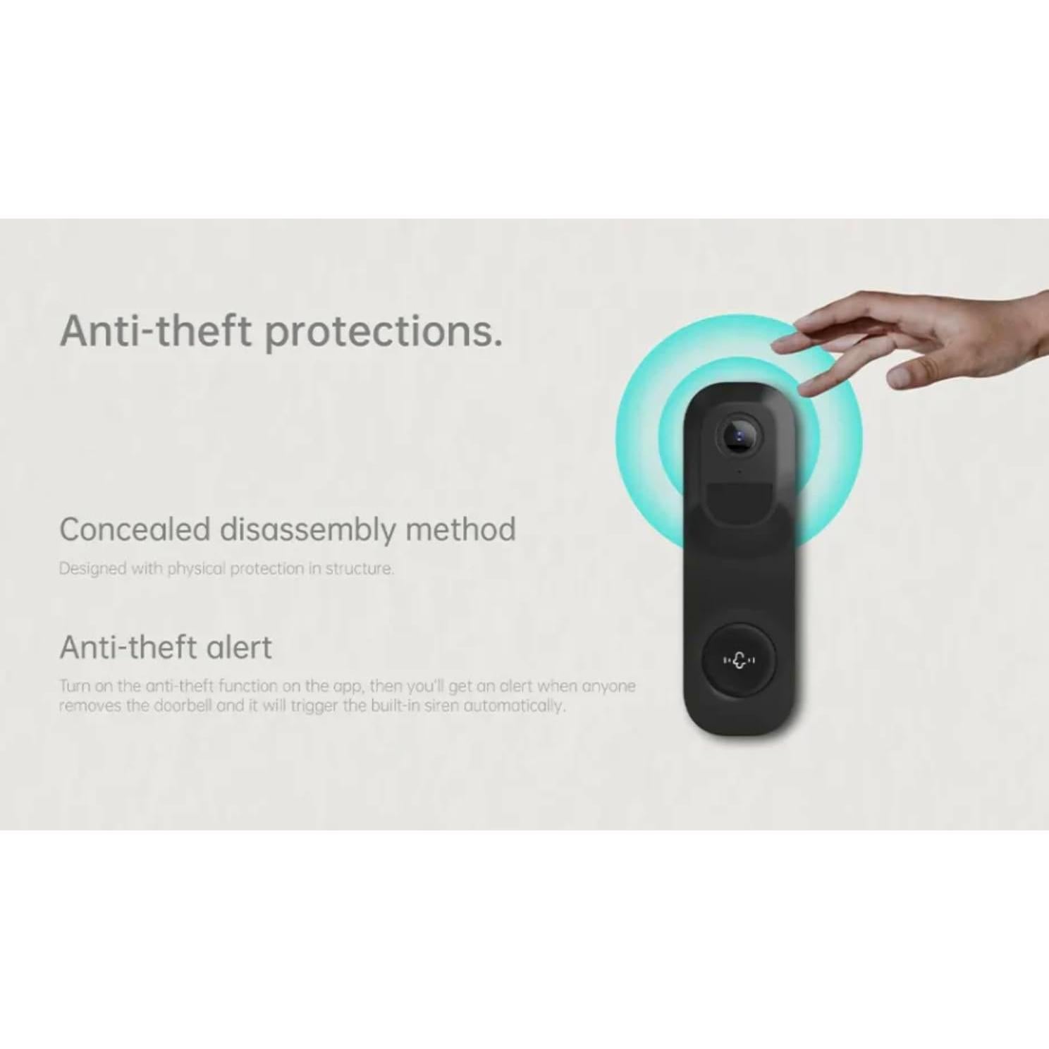 Timbre de Video Inalámbrico VicoHome DB2 - 1080P HD, Batería