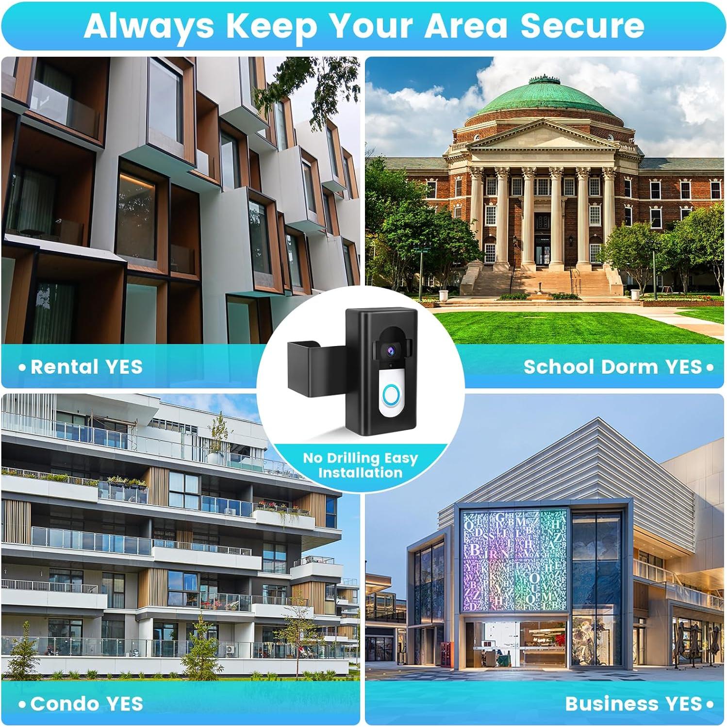 Soporte Antirrobo para Timbre de Video MKEOLGE - Compatible con Ring/Blink