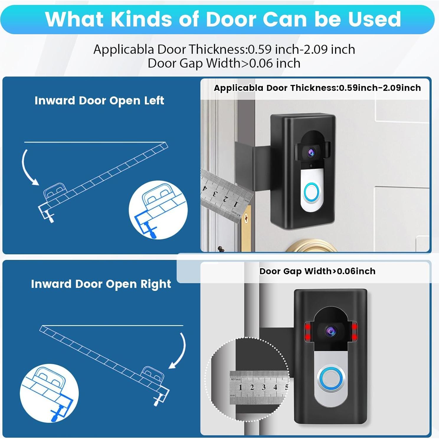 Soporte Antirrobo para Timbre de Video MKEOLGE - Compatible con Ring/Blink