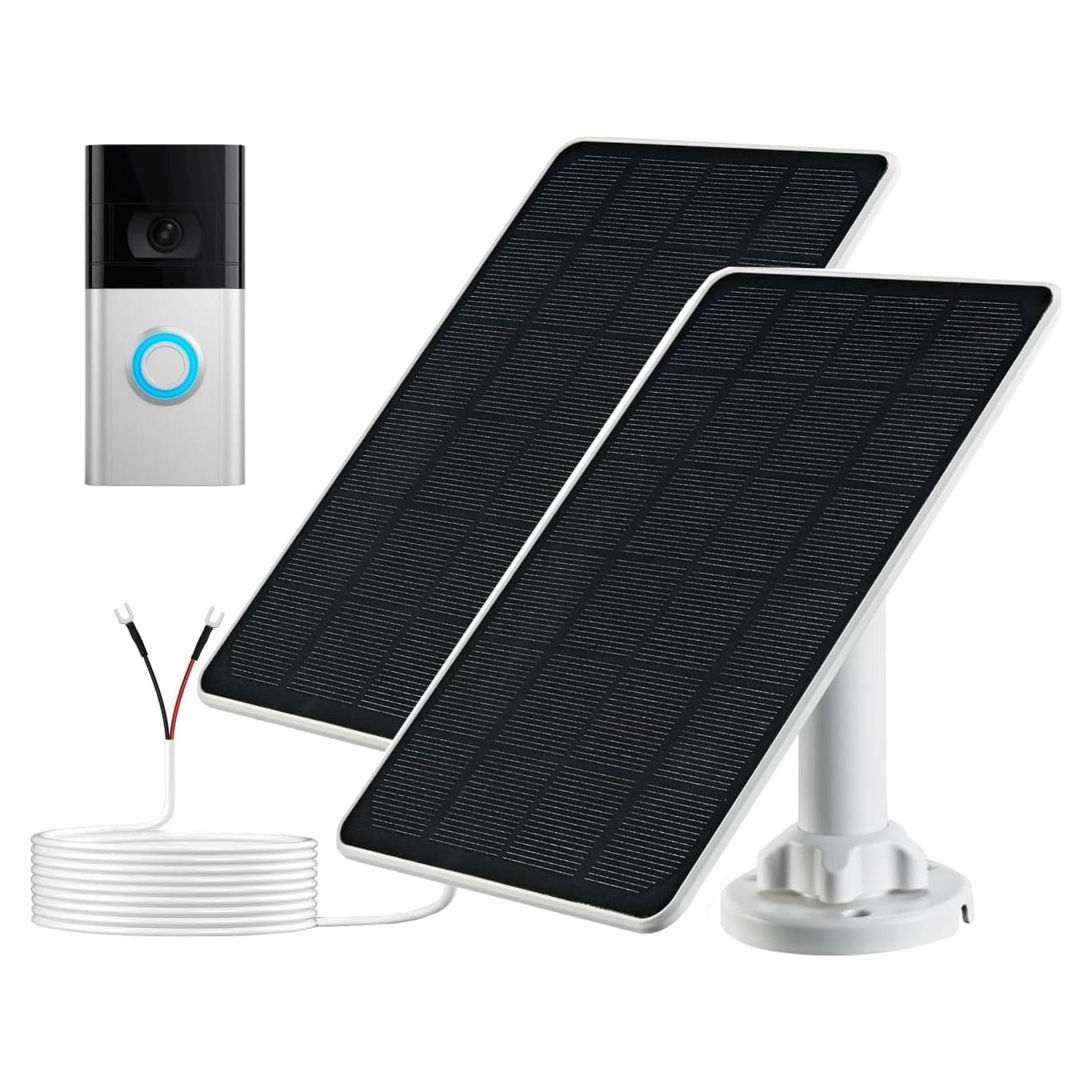 Cargador Solar GENDOING 2PC para Ring Video Doorbell 3/4