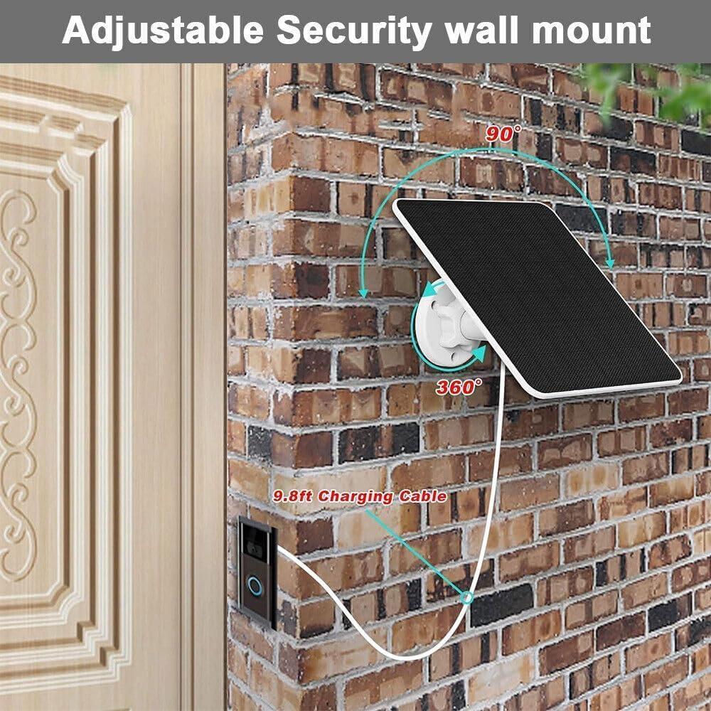 Cargador Solar GENDOING para Timbre Ring 1 - 5W 5V, 19.1x16.3 cm