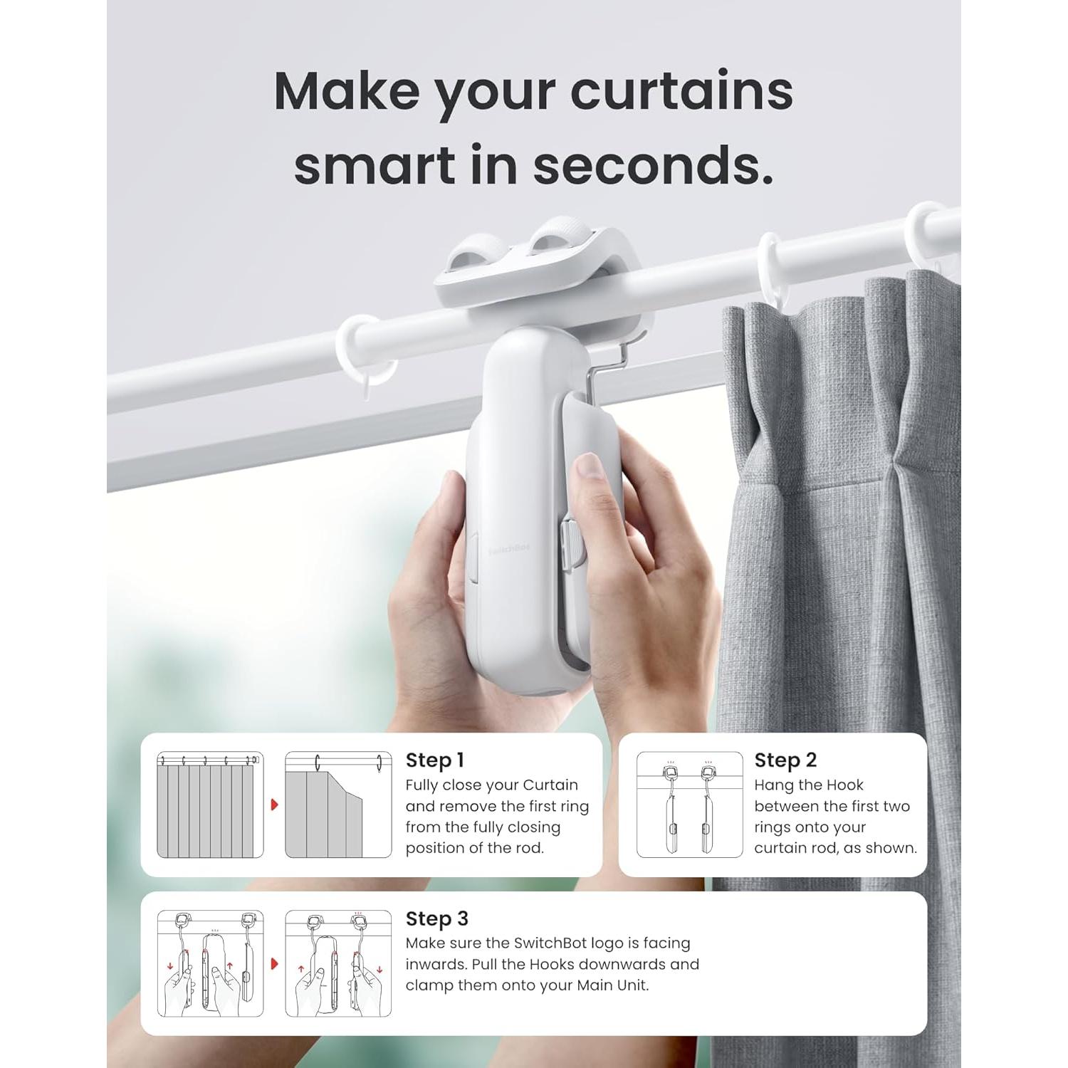 Abridor de Cortinas Automático SwitchBot 2025 con Control Remoto