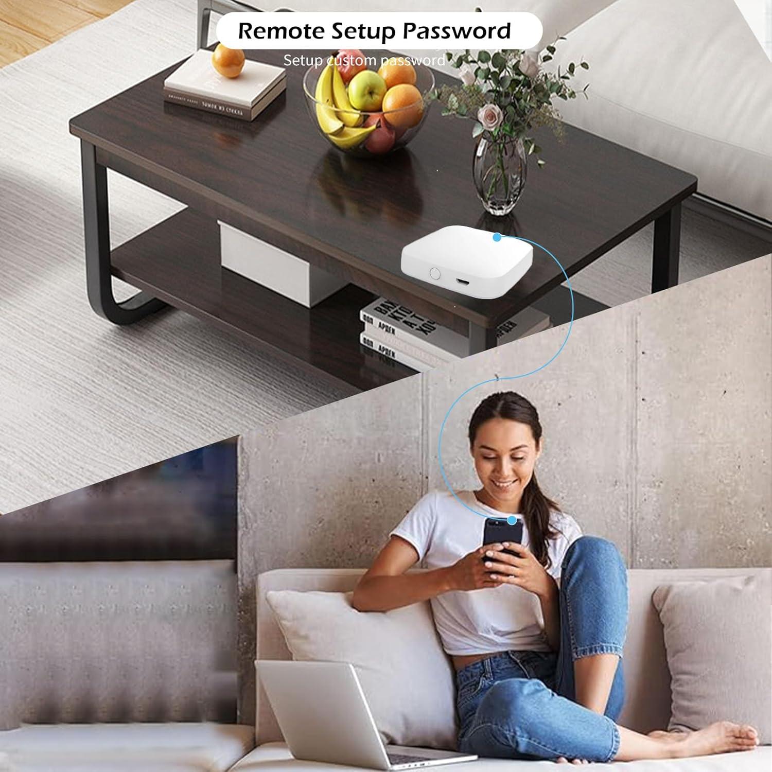 Hub inteligente Tuya BLE y WiFi para cerraduras - Plata