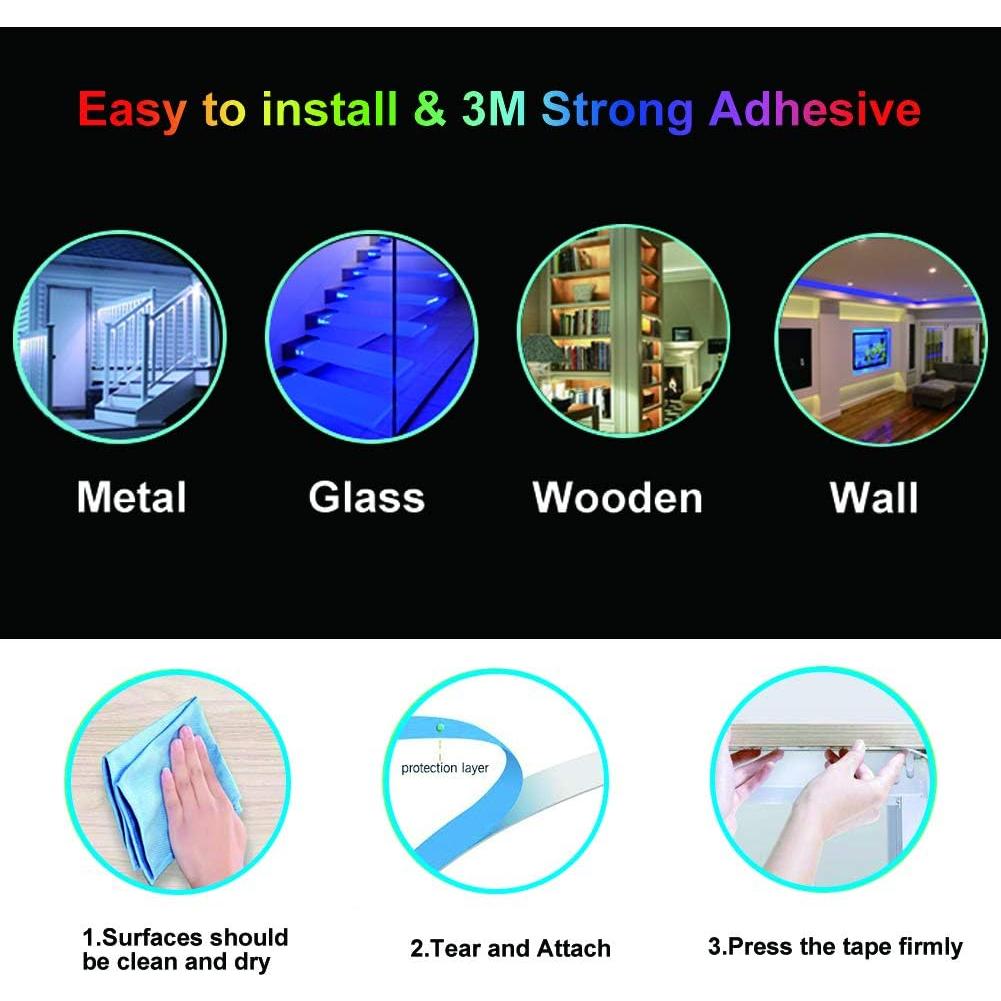 Luces de tira LED RGB 10M 5050 con control remoto - U003