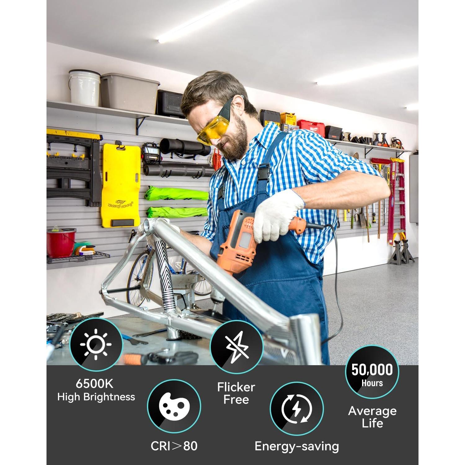 Luz LED T5 4FT 20W 2300LM 6500K SUNLINKCO - 6 Paquete