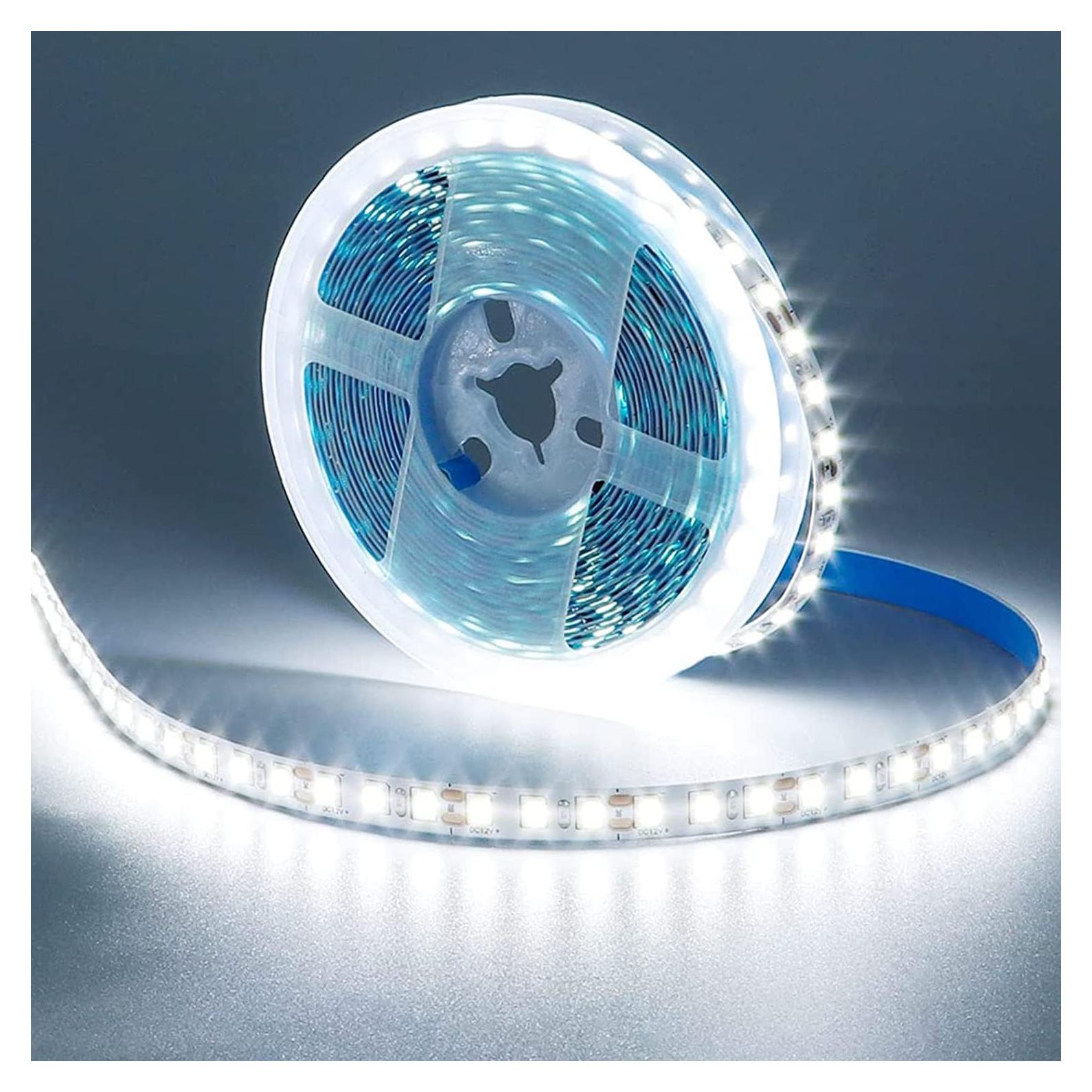 Tira LED 12V 5M 600LEDs SMD2835 Luz Fría 6000K QX