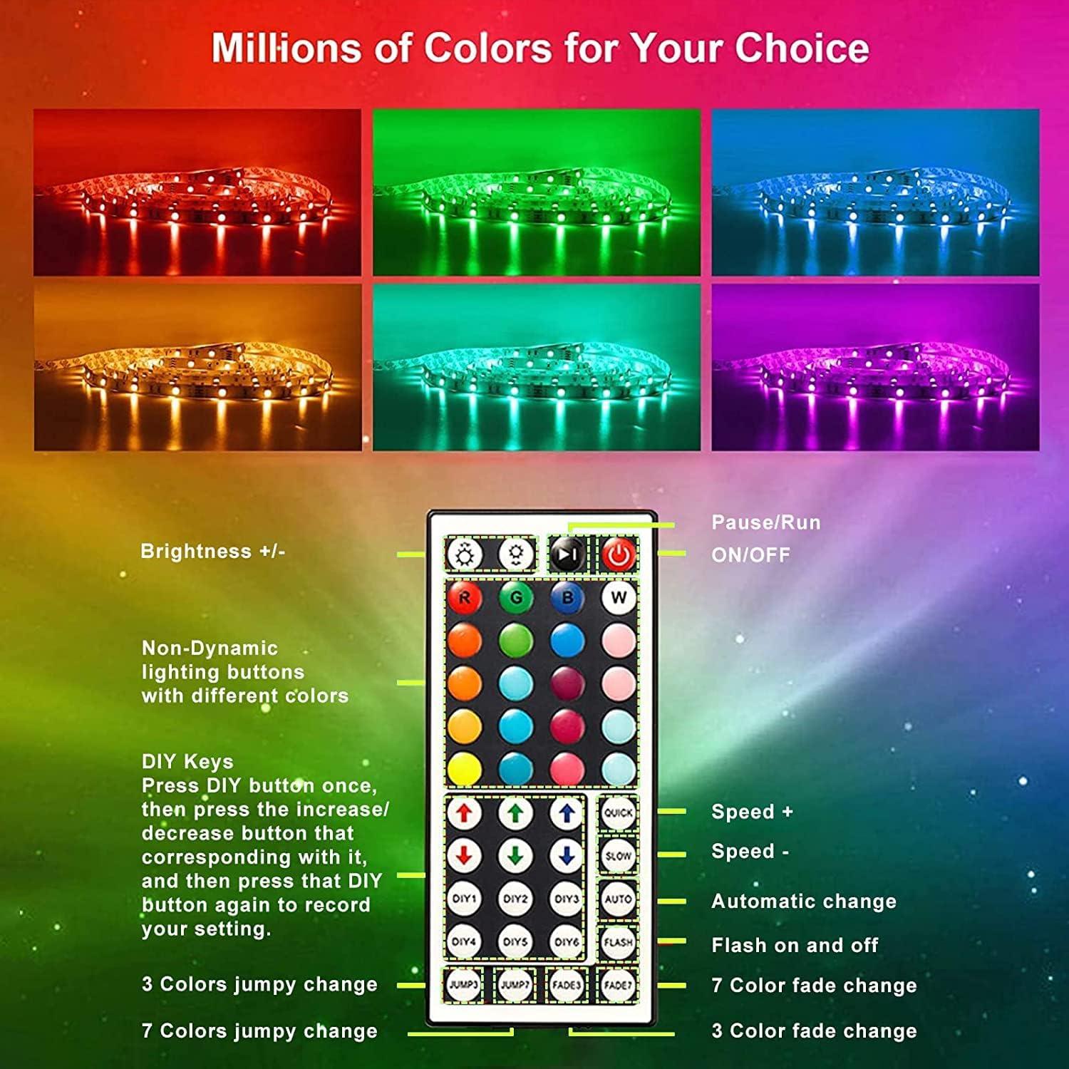 Tira de Luz LED Impermeable CHARKEE 10m RGB con Control Remoto