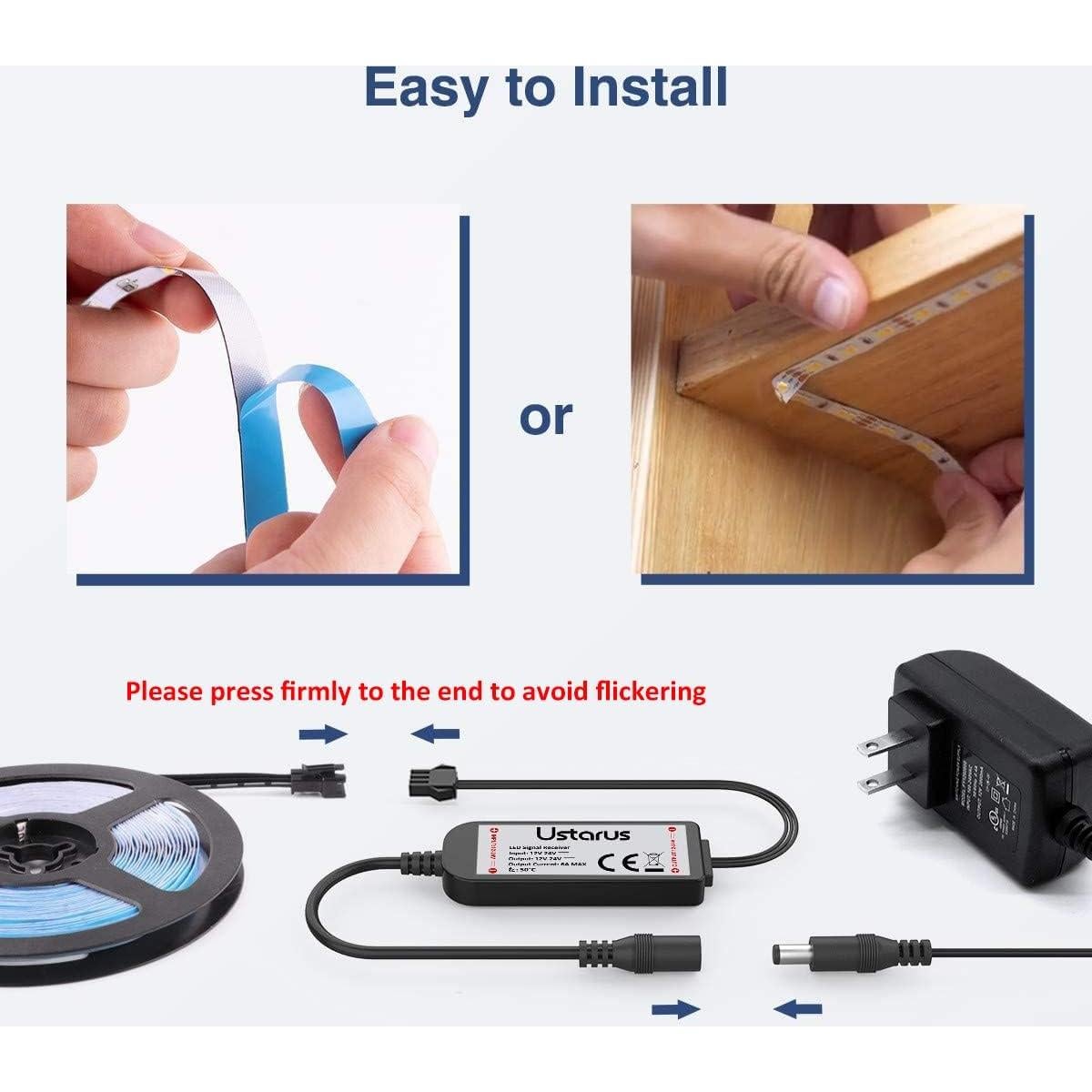 Tira LED blanca regulable Ustarus 16m 24V 3000K-6500K