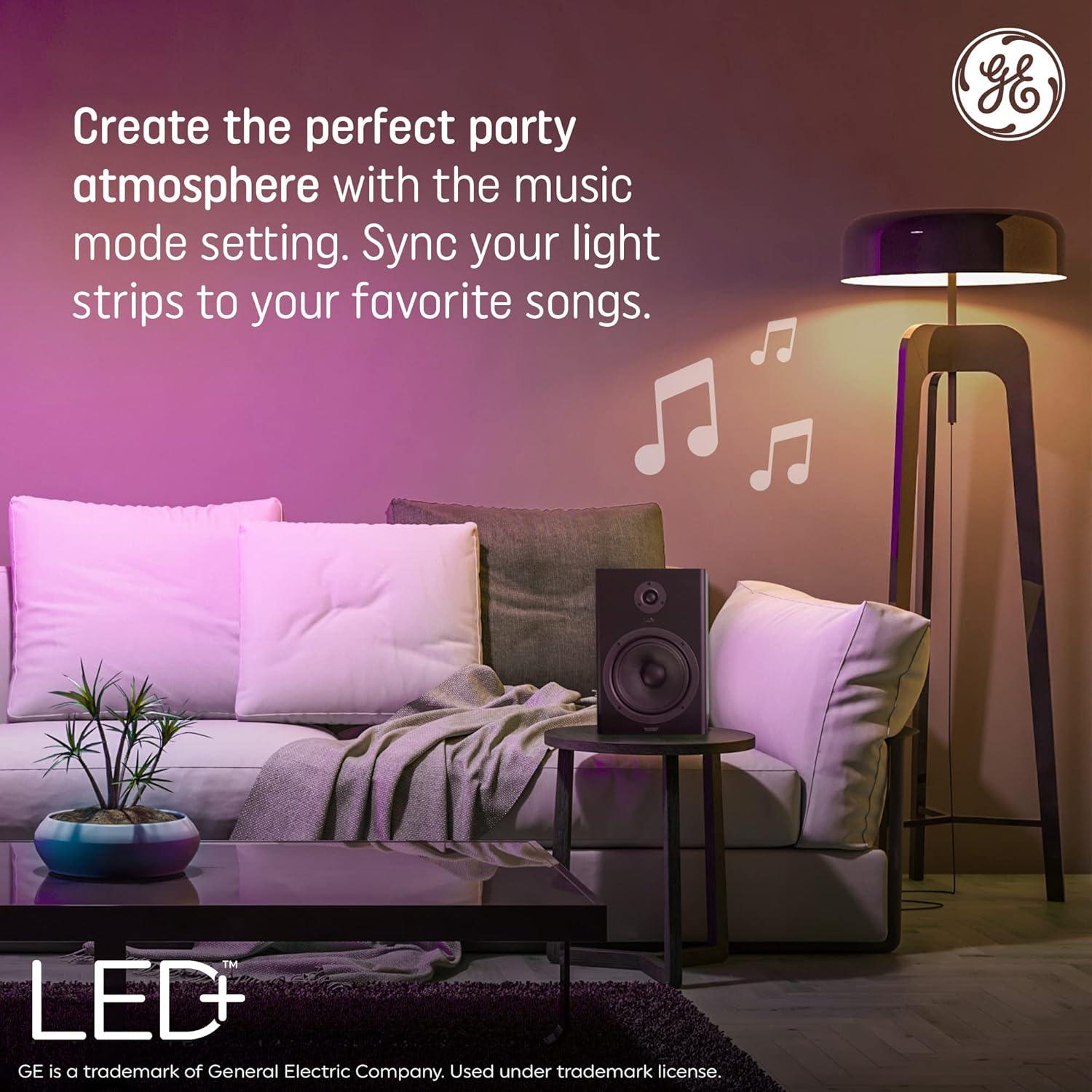 Tira de luz LED+ GE 9.75m RGB con control remoto 13W