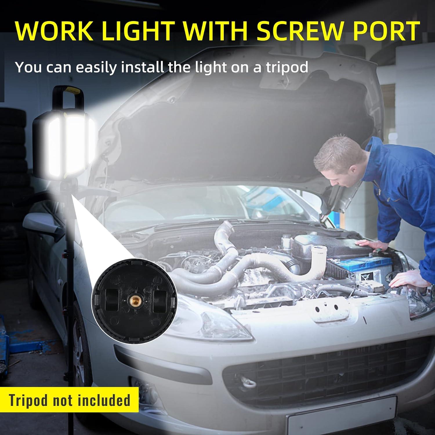 Luz de Trabajo LED Yzoni Portátil Magnética 5 Modos 3000 Lúmenes