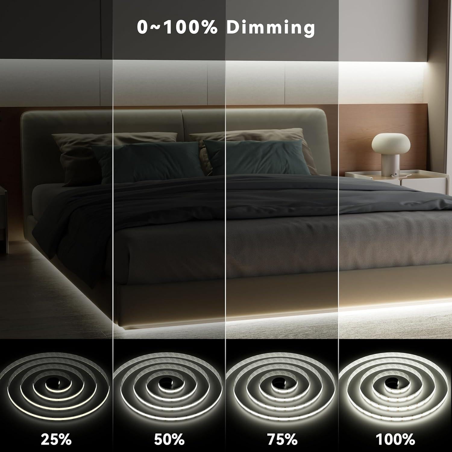 Tira LED COB PAUTIX 10m Ajustable 2700K-6500K CRI90+