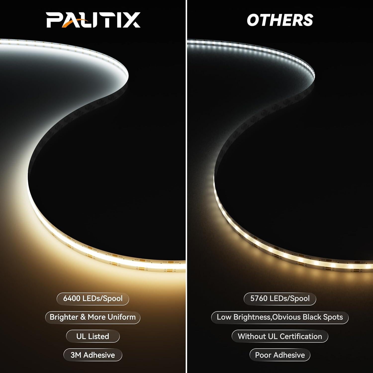 Tira LED COB PAUTIX 10m Ajustable 2700K-6500K CRI90+