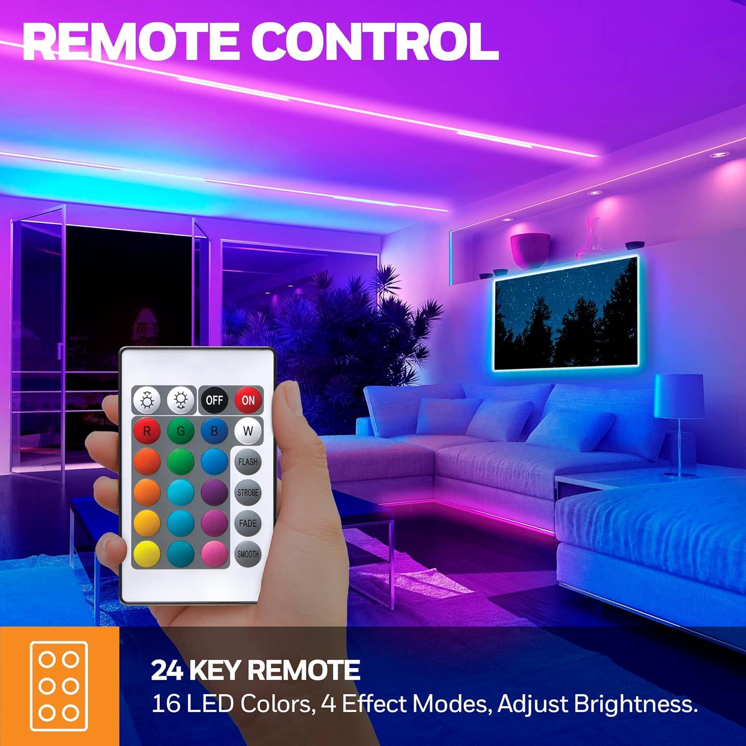 Tira LED de 5m Honeywell RGB con control remoto y sensor