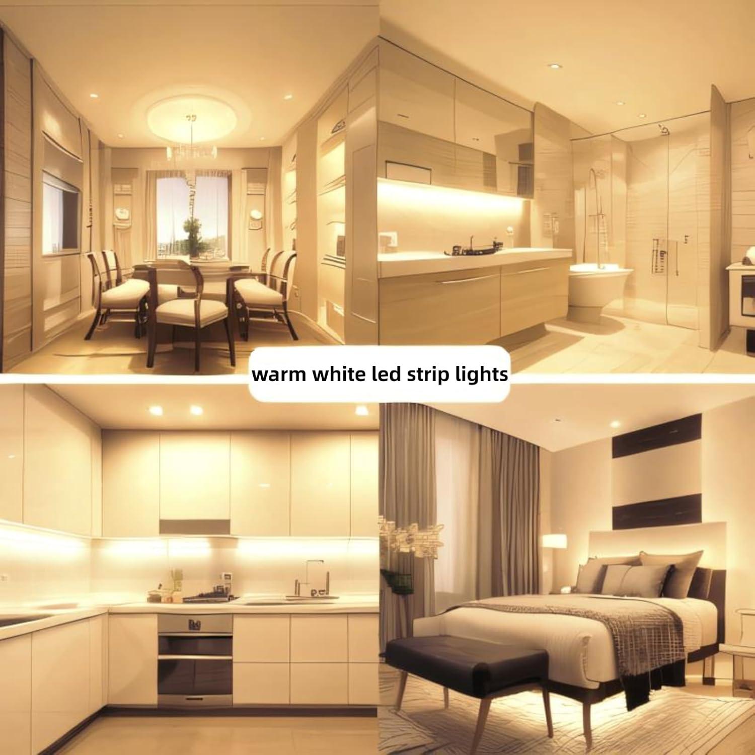 Tiras de LED RadiantFlux 5m 300 LEDs Regulables Luz Cálida