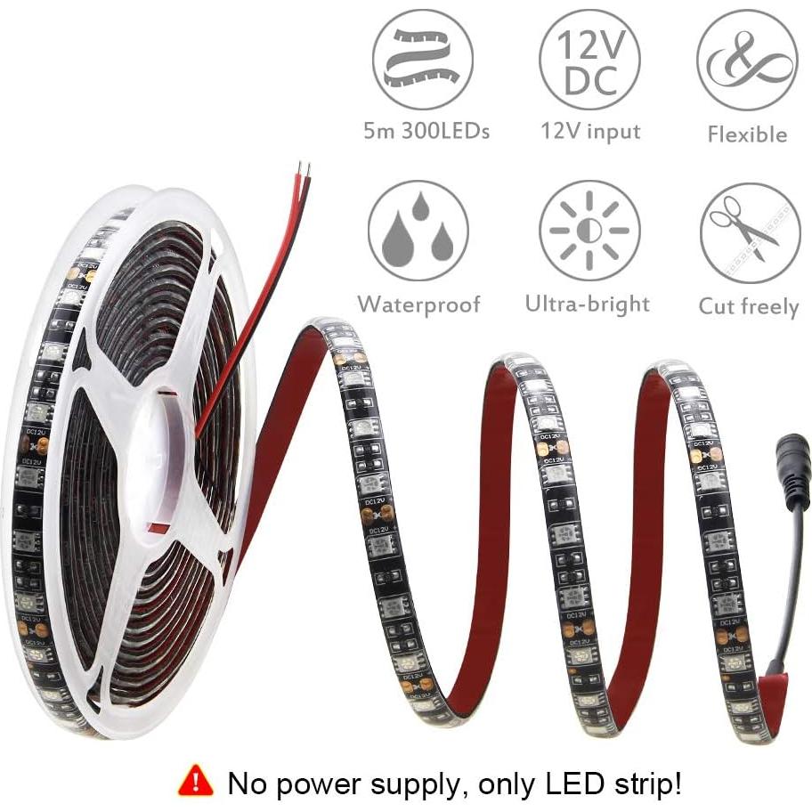 Tira LED flexible azul 5m ALITOVE 300 LEDs IP65 12V