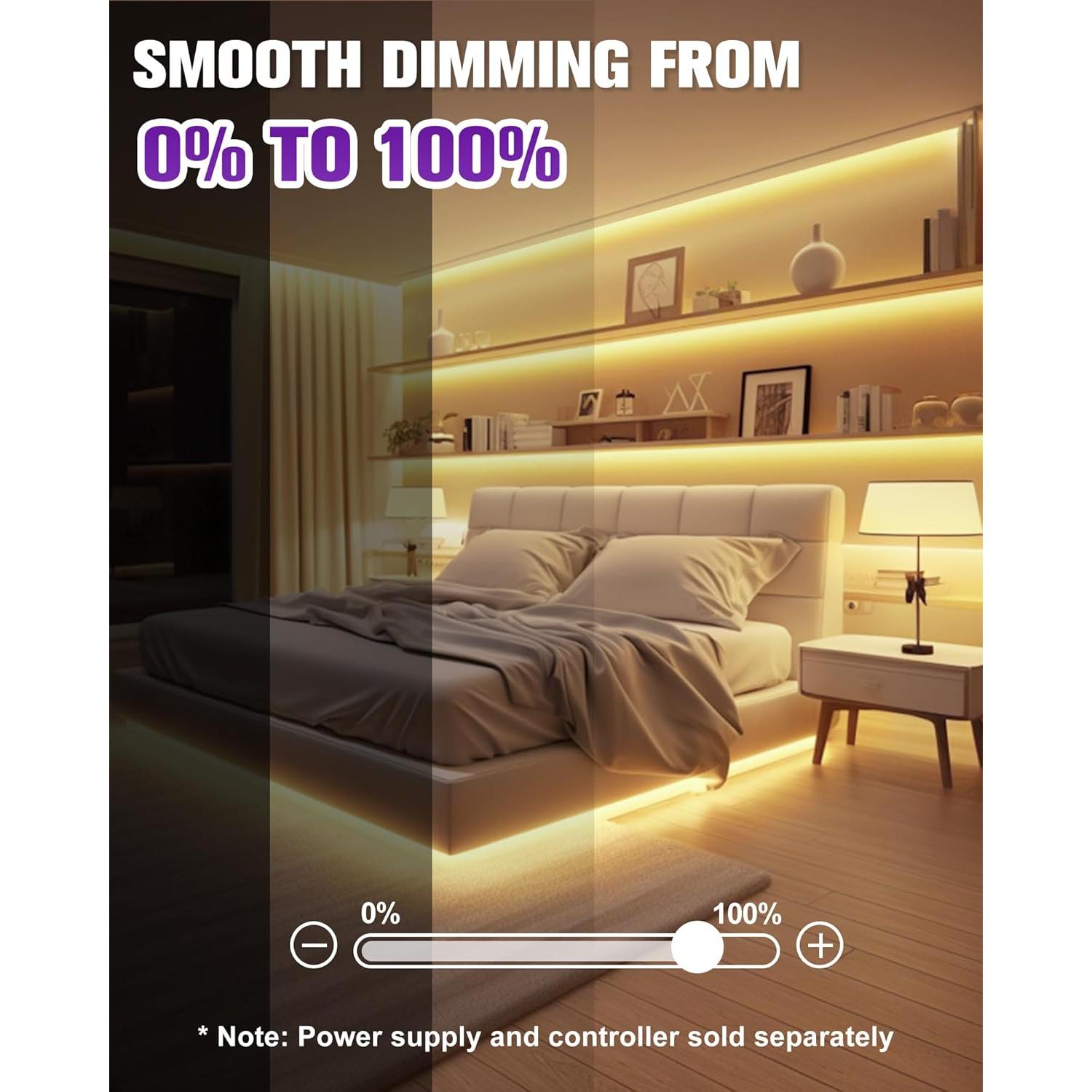 Tira LED COB 12V HitLights 5m Blanco Cálido 3000K 2400 LEDs