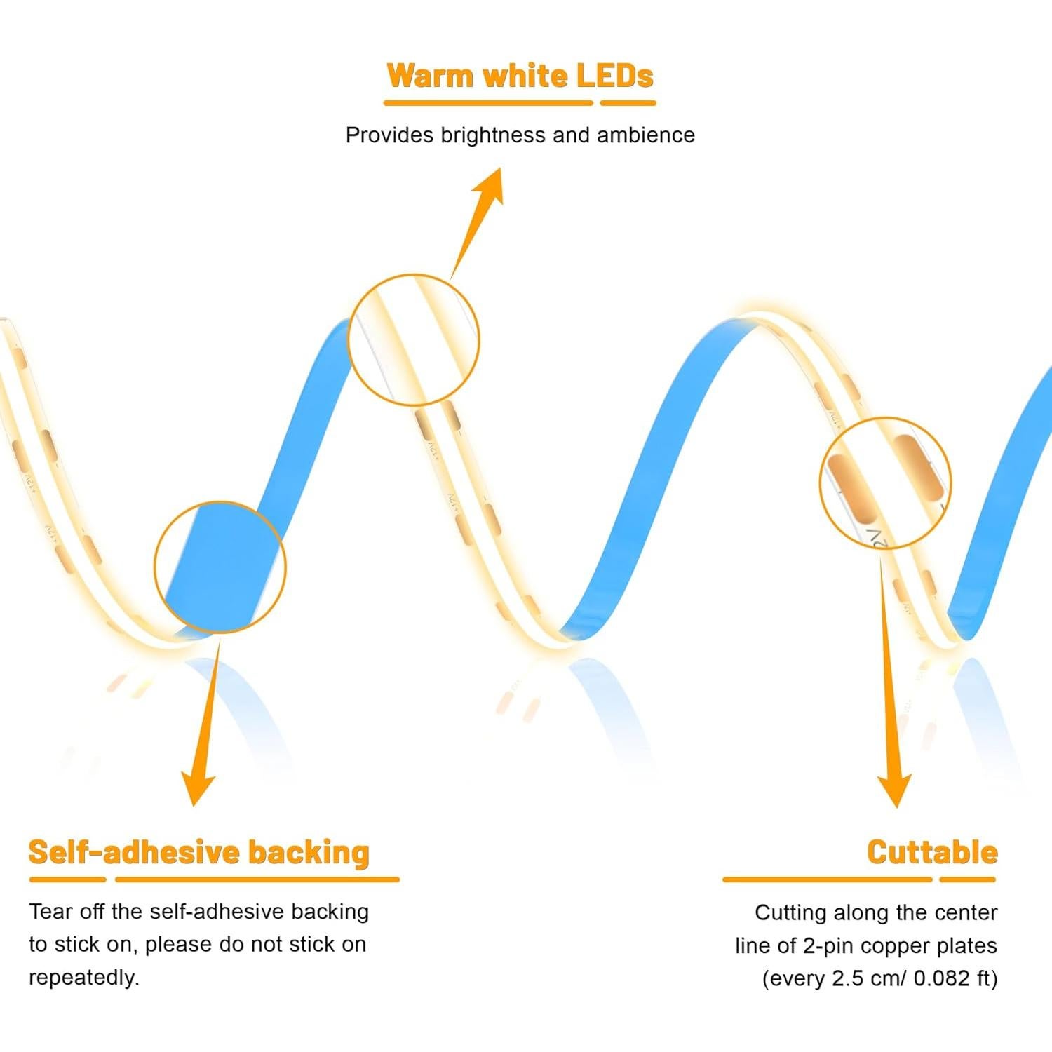 Tira LED COB 2.00m Li para Paneles Acústicos 3000K