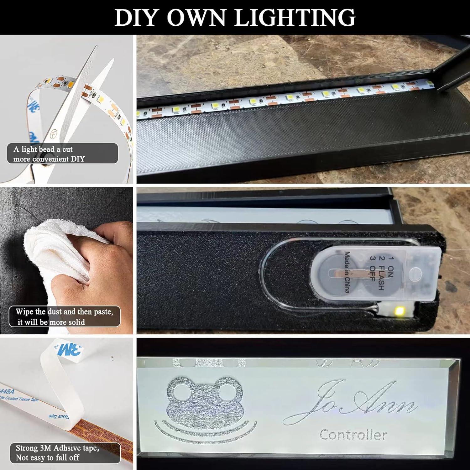 Luces de tira LED a pilas JUNWEN 1m blancas para decoración