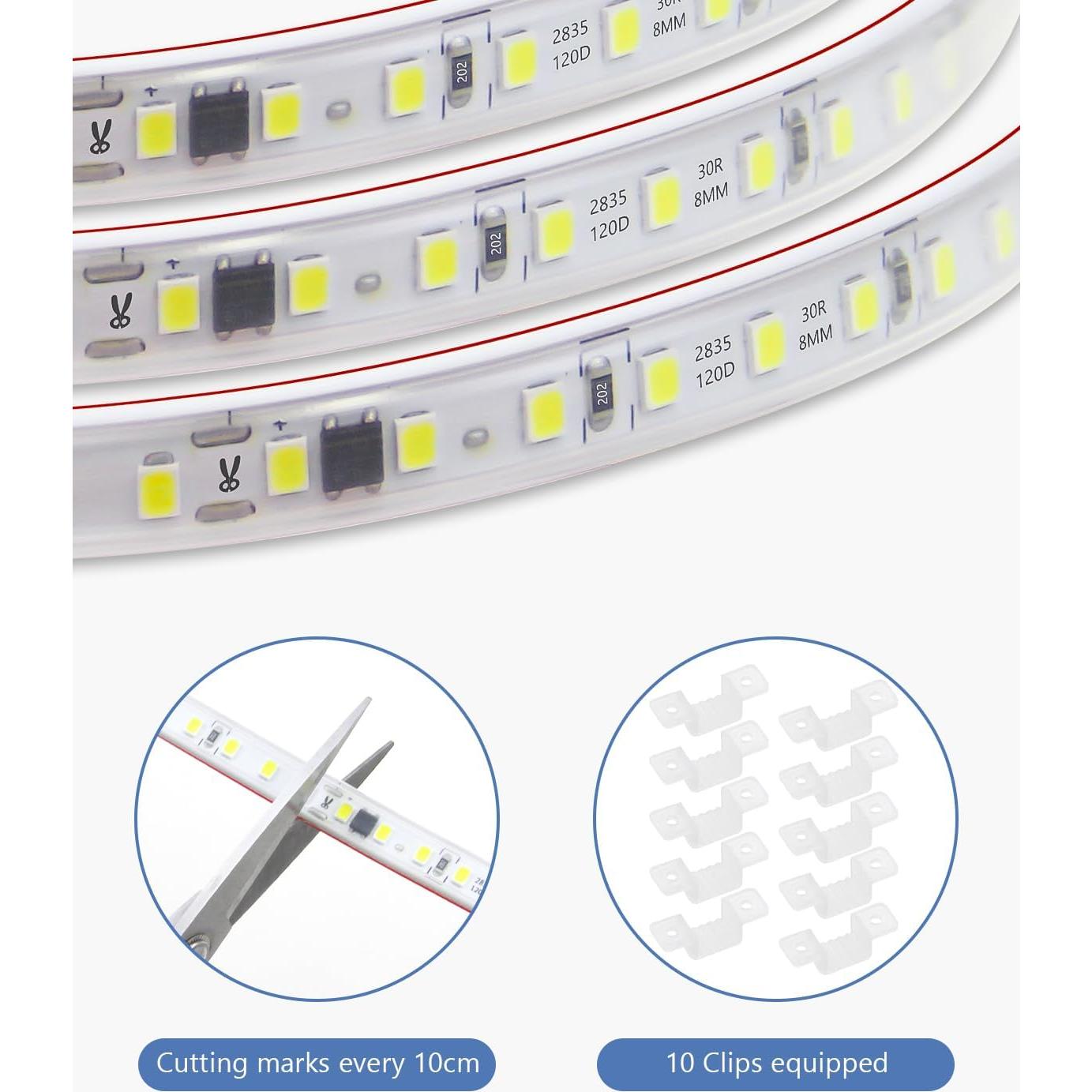 Tira de LED blanca fría 5M IP65 Shenzhen Samsion 120 LEDs/M