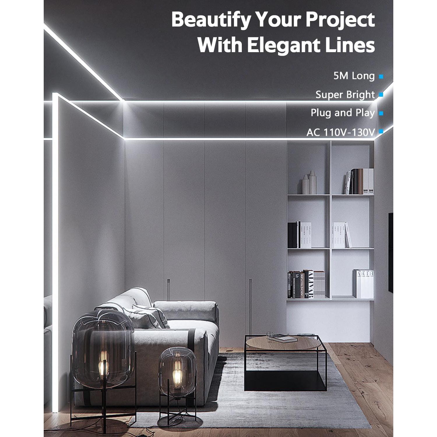 Tira de LED blanca fría 5M IP65 Shenzhen Samsion 120 LEDs/M