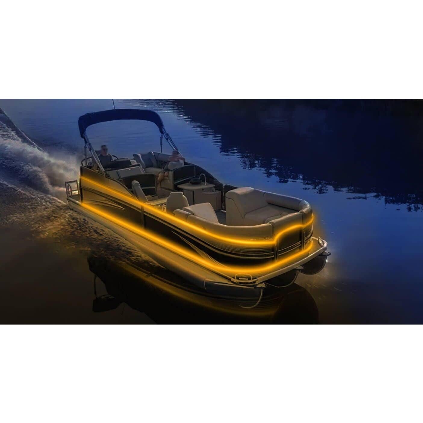 Luces LED de tira Vbakor 5M 12V a prueba de agua Ámbar